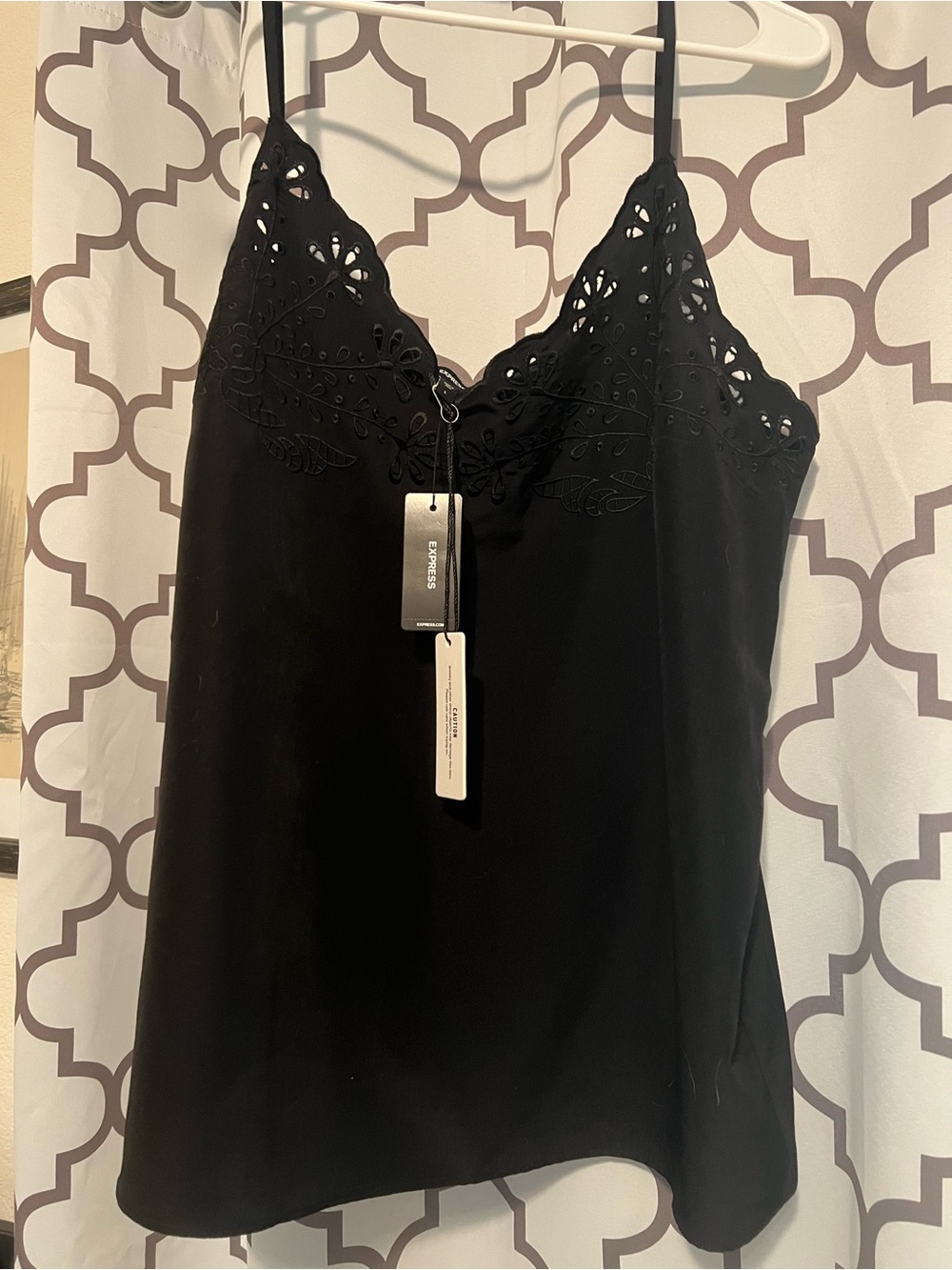 Express Black Lace-Trim Camisole